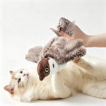 bird cat toy placed beside a resting indoor cat