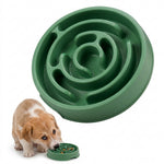 PAWZINA 20-ounce slow feeder bowl displayed with product dimensions