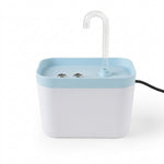 Close-up of the cat fountain’s crystal elbow water outlet
