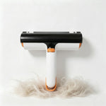 Two-in-one pet hair roller and brush shown together
