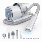 Front view of the PAWZINA dog grooming vacuum and 2.5-liter dust cup