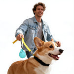 PAWZINA water bottle with carry rope prepared for a dog walk or hike
