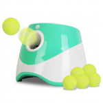 PAWZINA dog ball launcher controls showing three distance options