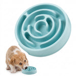 Close-up of the raised puzzle maze inside the PAWZINA dog bowl