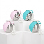 PAWZINA dog water bottle shown with the silicone bowl folded for travel