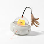 PAWZINA electric cat teaser toy with feather and built-in bell