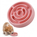 Overhead view of food spread through the PAWZINA slow-feeder maze