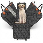 Foldable PAWZINA dog travel cushion shown ready for compact storage