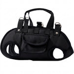 PAWZINA leather cat travel bag displayed in Lomi Brown