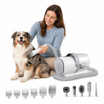 PAWZINA grooming vacuum shown with its detachable clipper blade