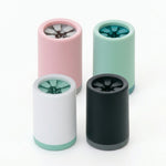 Close-up of the soft TPR bristles inside the PAWZINA paw cleaner cup
