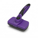 Close-up of rounded slicker brush tips for gentle pet grooming