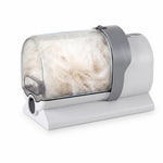 Pet grooming clipper shown with six included attachment sizes