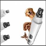 Close-up of the three grinding ports on the PAWZINA pet nail grinder