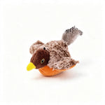 Side view of the PAWZINA plush sparrow cat toy