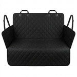 Pet travel cushion shown in a rear-seat car configuration
