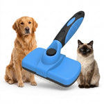 Front view of the PAWZINA self-cleaning slicker brush