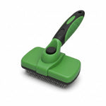 PAWZINA pet brush showing ergonomic anti-slip handle for comfortable grooming