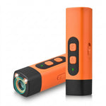 Orange PAWZINA ultrasonic dog bark deterrent shown from the front