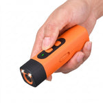Ultrasonic dog deterrent showing its built-in LED flashlight